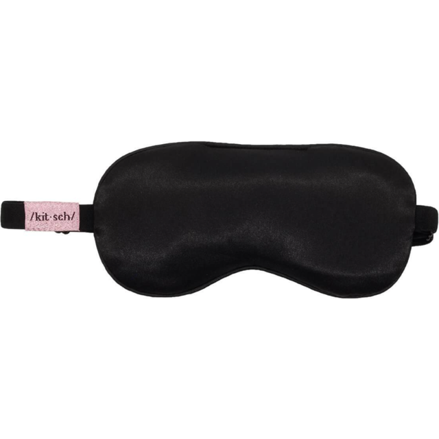 Kitsch The Lavender Weighted Satin Eye Mask - Black