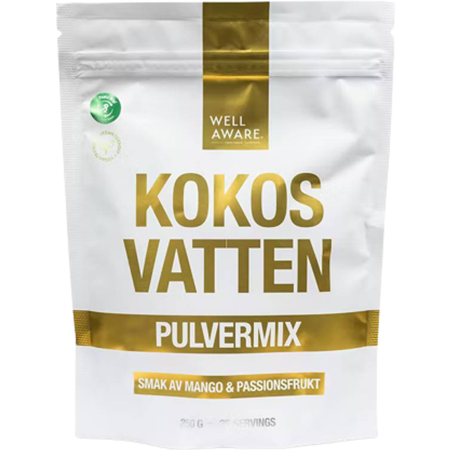 WellAware Kokosvatten Mango & Passionsfrukt 250 g