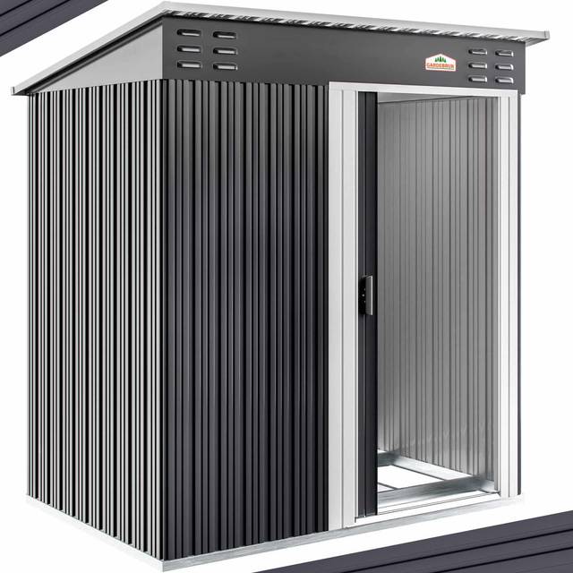 Garden shed anthracite metal 185x165x90cm