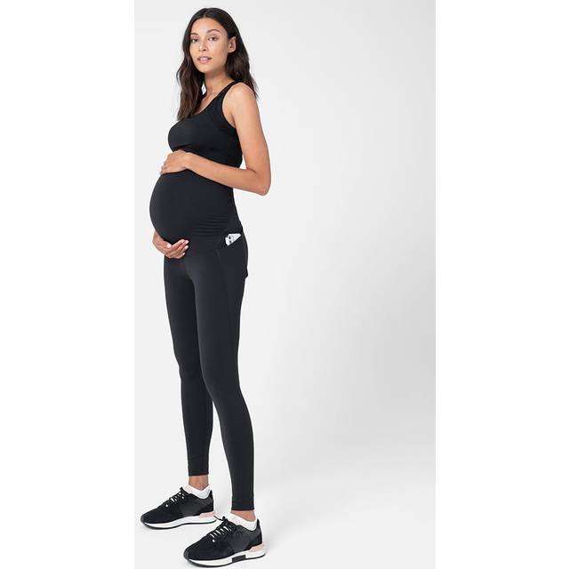 Seraphine Yelena Bump & Back Support Maternity Leggings, Black