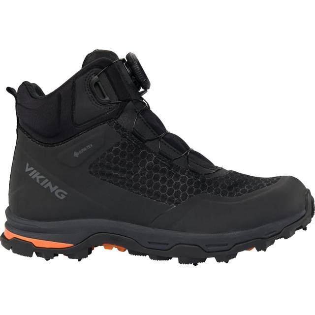 Viking Rask 2 Spikes Mid GTX BOA W Snowmobile Boots Women Black-Orange 36 (36)