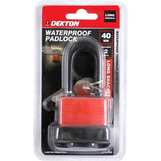 Dekton 40mm Long Shackle Waterproof Padlock - Heavy Duty Steel Short Gate Shed -  shackle long waterproof heavy duty steel padlock 40mm short gate