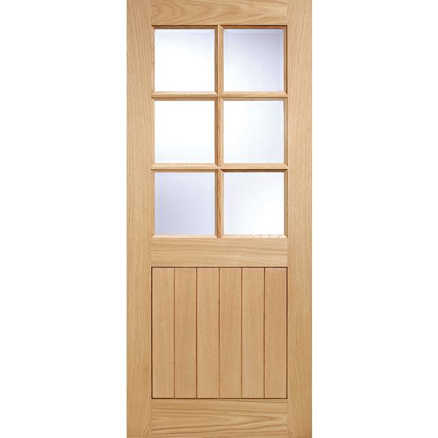 LPD Cottage Oak External Door - 6L Clr Glaze 1981 x 838mm O6LITE33
