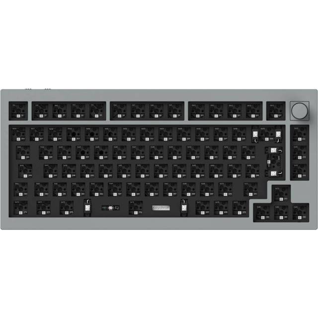 Keychron Q1 Pro QMK 75% ISO Barebone Trådlöst Tangentbord - Silver Grey