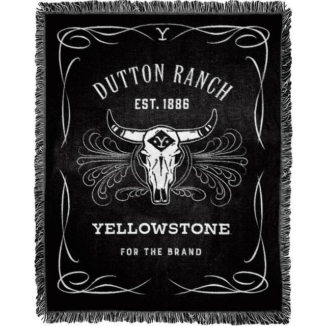 Ent 019 Yellowstone-Whiskey Label Woven Jacquard ThrowD0102H21LIW