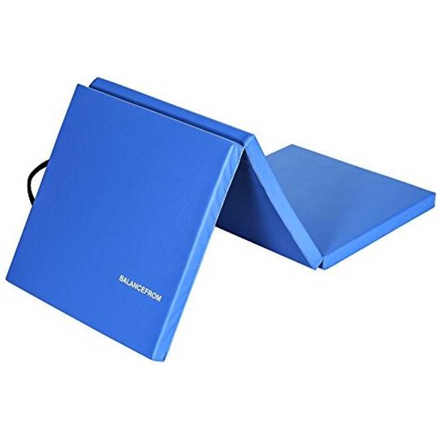BalanceFrom 2 Inch Thick Tri-Fold Folding Exercise Mat with Carrying Handles for MMA, Gymnastics and Home Gym