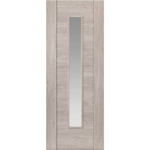 JB Kind Alabama Light Grey Glazed Laminated Internal Door 1981 x 838mm - JB Kind Doors - 0.8 x 2m