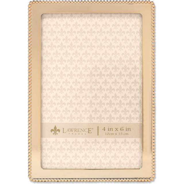Lawrence Frames 714046 4x6 Gold Metal Classic Bead Picture Frame
