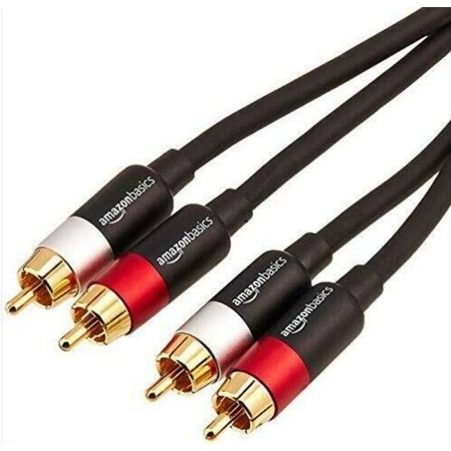 Amazon basics 2 rca audio cable for amplifier,active speakers or subwoofer with