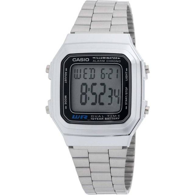 Casio Digital Stainless Steel Alarm Chrono Dual Time A178WA-1ADF A178WA-1A Men's Watch