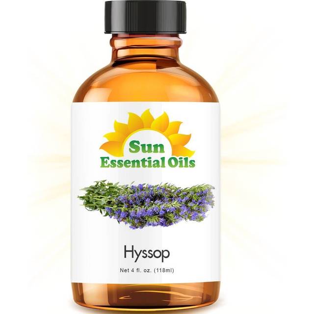 Sun Essential Oils Hyssop Essential Oil 4 Fluid Ounces - Aromatherapy Oil
