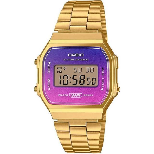 Casio Vintage Digital Gold Tone Stainless Steel Bracelet Quartz A168WERG-2A Unisex Watch