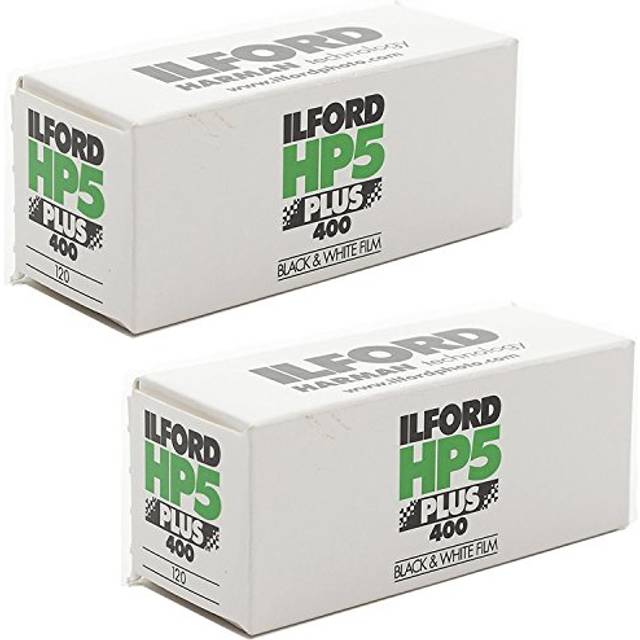 Ilford HP5 Plus Black and White Negative Film ISO 400 (120 Roll Film) 2-Pack