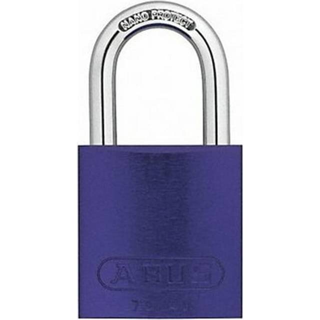 ABUS 19330 72/40 Aluminum Safety Padlock Keyed Alike, 1 Inch Shackle, 6 Count, Purple, 6 Piece