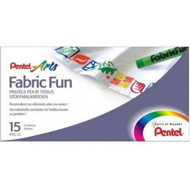 Pentel PTS15 Fabric Fun Pastel Dye Sticks 15 Colours