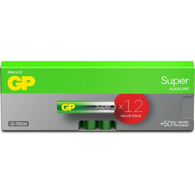 GP Batteries Super Alkaline AAA-batteri 24A/LR03 12-pack - Multi