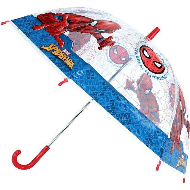 Spiderman Paraply Genomskinligt
