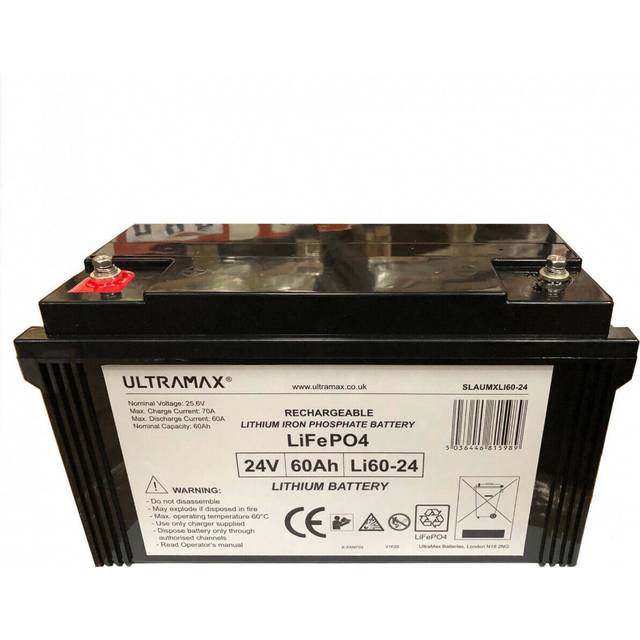 Ulltramax Lithium LiFePO4 Battery 24V 6Ah