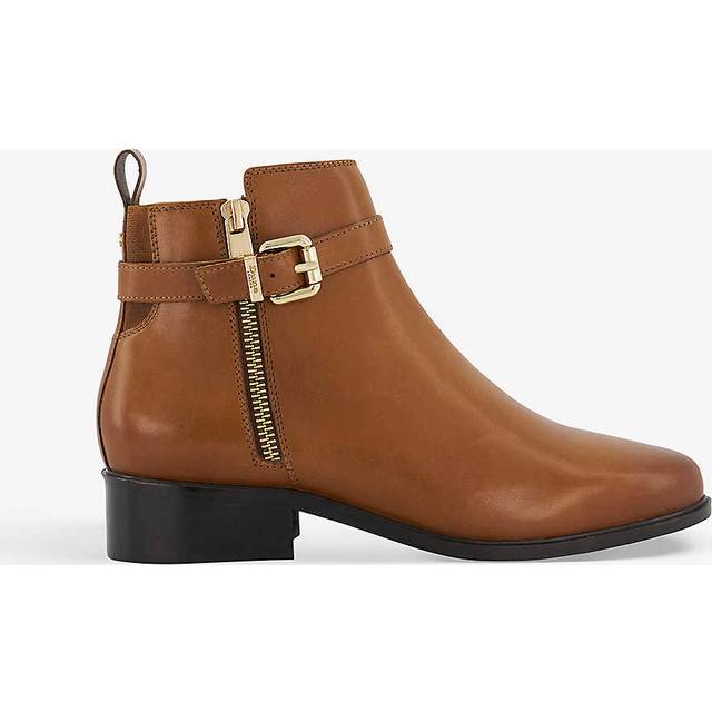 Dune London Womens Ladies Pepi - Buckle-Side Casual Ankle Boots - Tan Leather - Size UK 5