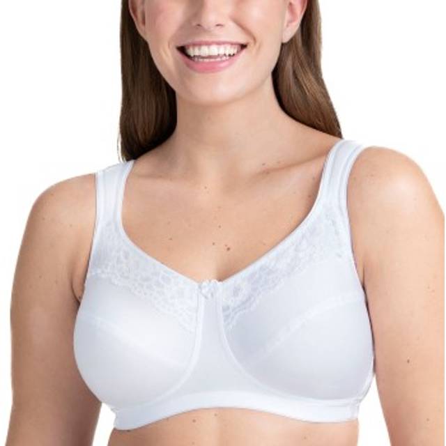 Miss Mary Of Sweden Cotton Non Wired Minimiser Bra - White - 34D