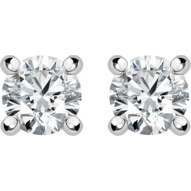 18ct White Gold 0.40ct Diamond Solitaire Stud Earrings