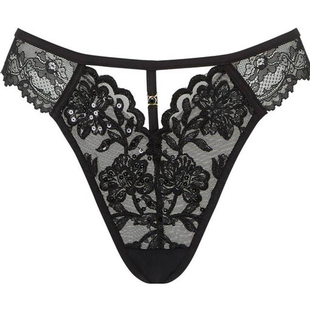 Ann Summers The Icon Thong In Black - 18