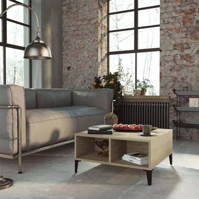 vidaXL Coffee Table Sonoma Oak 60x60x30 cm Engineered Wood - Brown