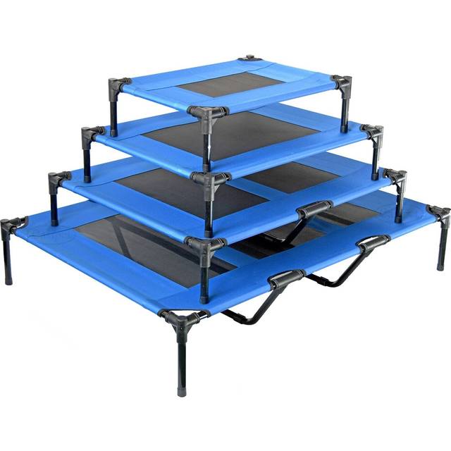 Elevated dog bed pet cat mesh raised camping cot indoor outdoor 4 sizes