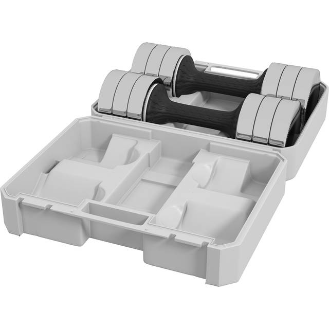 Sportnow Adjustable Dumbbells Weights Set With Storage Box, 10kg X 2