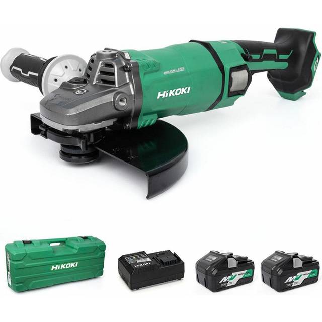 HiKOKI G3623DA/JAZ/36 Multi Volt 230mm Angle Grinder With 2x 4.0Ah/8.0Ah Batteries