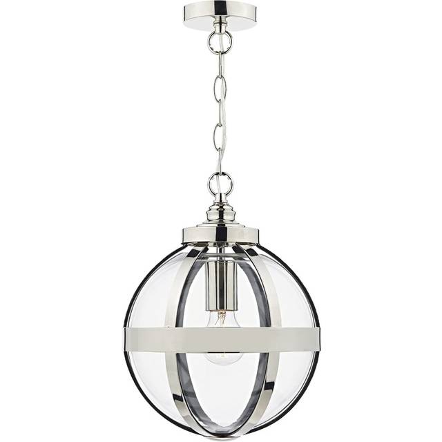 Dar Lighting Group Dar HEA0138 Heath 1 Light Pendant Polished Nickel