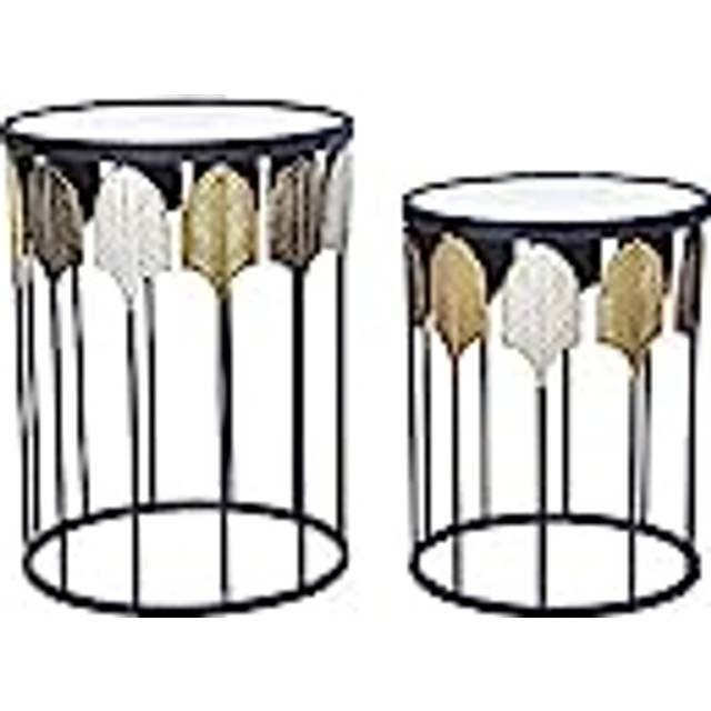 Dkd Home Decor Set of 2 small Black Coffee Table