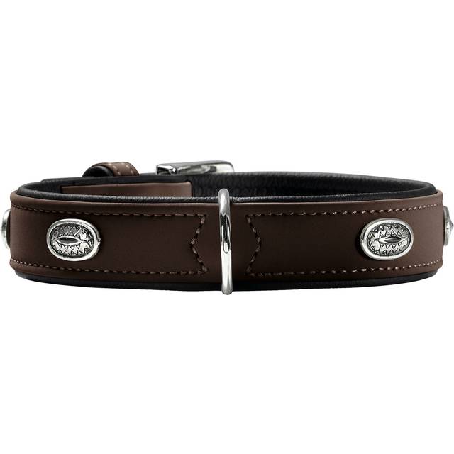 Hunter Collar Softie Stone 55/M-L Artificial Leather Brown/Black
