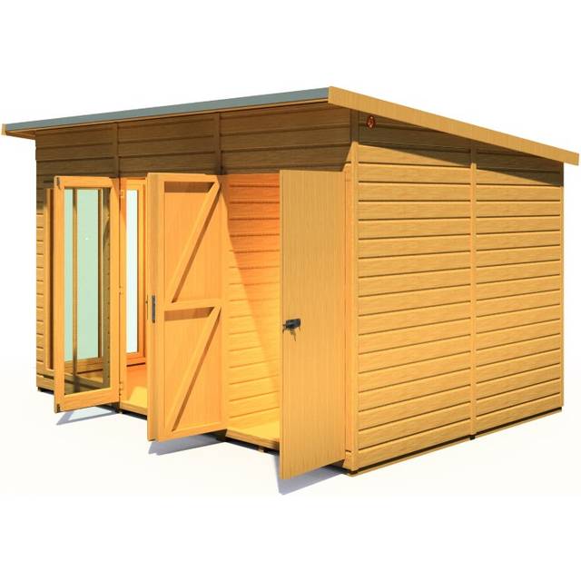 Shire Lela Summerhouse 12x8 including Storage - Honey Brown