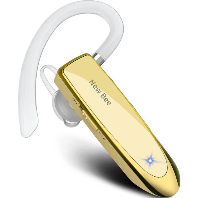 New bee Bluetooth Headset V5.0 Handsfree Bluetooth Earpiece with 24h talking time and More 60 Days Standby with Headset Case for iPhone, Android and L