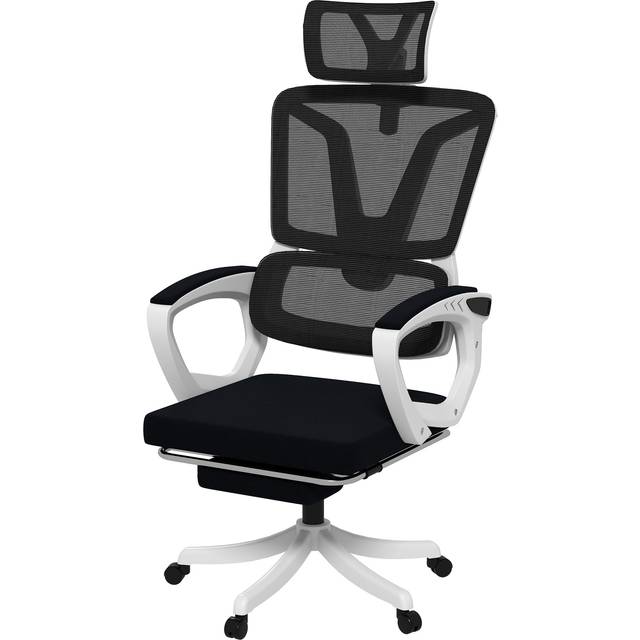 Vinsetto Mesh Office Chair for Home with Lumbar Support, Arm, Footrest, Headrest