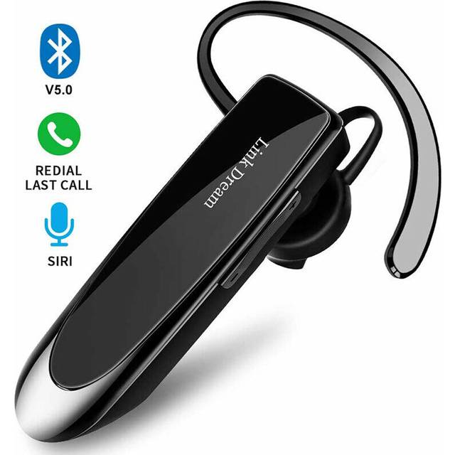 New bee Bluetooth Headset V5.0 Handsfree Bluetooth Earpiece with 24h talking time and More 60 Days Standby with Headset Case for iPhone, Android and L