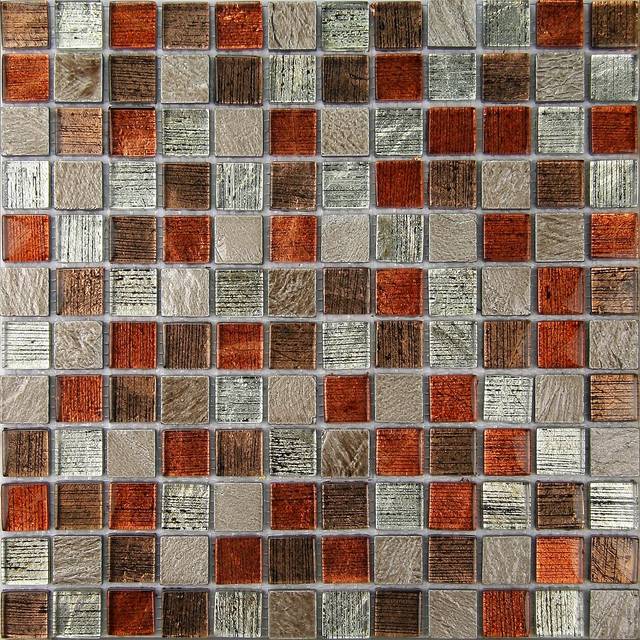 House of Mosaics Bangkok Wall Mosaic - Copper Effect - Brown