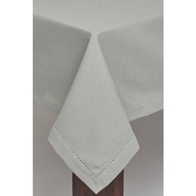 Homescapes Plain Cotton Grey Tablecloth, 54 x 70 Inches