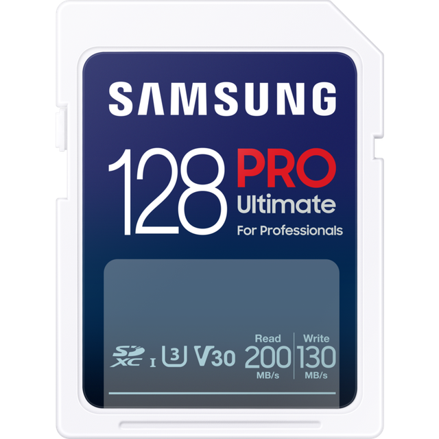 Samsung PRO Ultimate SD-kort MB-SY128S/WW, 128 GB, UHS-I, upp till 200 MB/s läsning