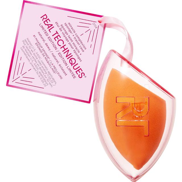 Miracle Complexion Sponge + Travel Case, Holiday Ornament Makeup Blending Sponge for Foundation, Includes Travel Case, Natural, Dewy Makeup, Buildable