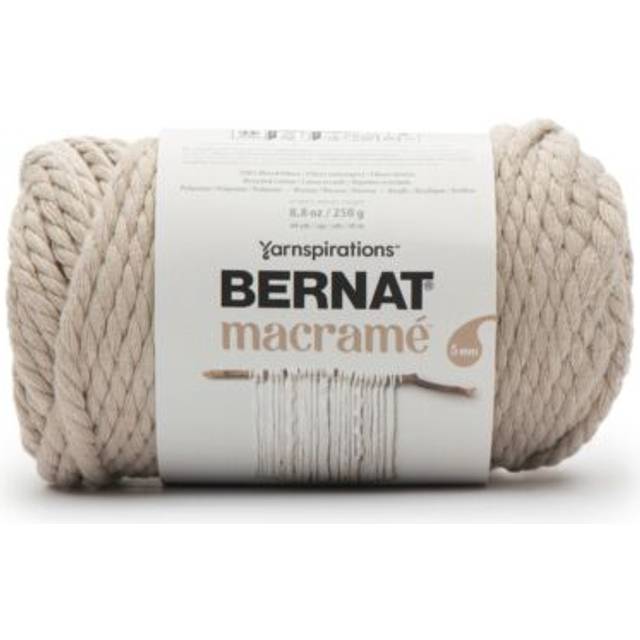 Bernat Macrame Yarn-Taupe 166066-66002