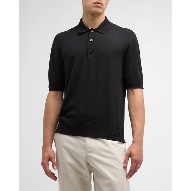 Burberry Men s Rowanson Knit Polo Shirt BLACK