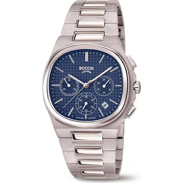 Boccia 3740-01 Herrenuhr Titanium Saphirglas Chronograph 39mm 5ATM