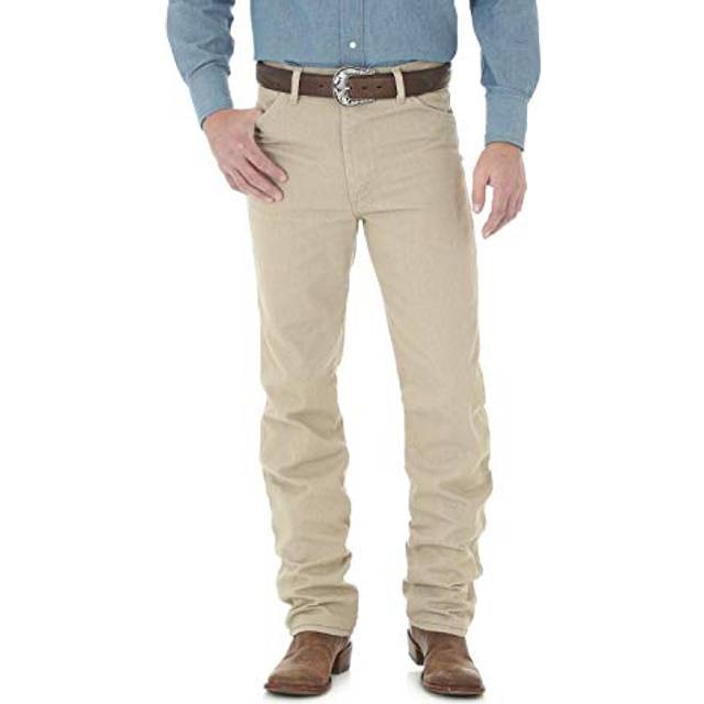 Wrangler Men's Cowboy Cut Slim Fit Jean  Prewashed Tan  32W x 36L