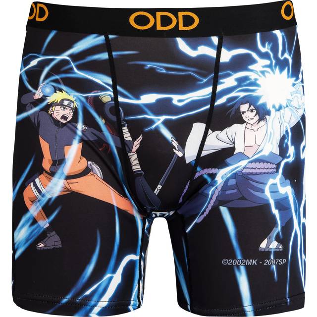 Naruto Vs Sasuke Mens Boxer Briefs - Black&#47;Blue&#47;Orange (2X)