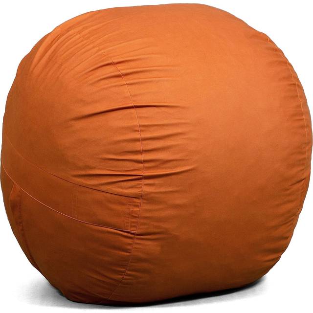 Big Joe Fuf Medium Foam Filled Bean Bag Chair with Removable Cover  Collegiate Burnt Orange Lenox  Durable Woven Polyester  3 feet Big