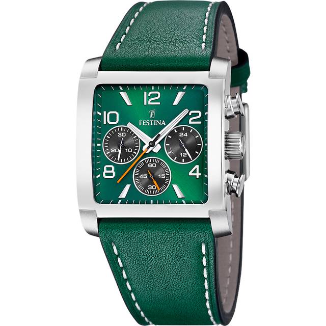 Festina Herrklocka F20653-2 Timeless Grön/Läder