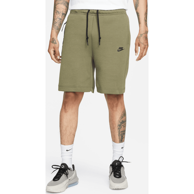 Nike Men s Sportswear Tech Fleece Shorts Olive Black Price