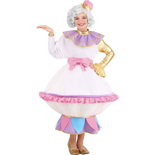 Beauty and the Beast Mrs. Potts Kid's Costume - Pink&#47;Purple&#47;White (M)